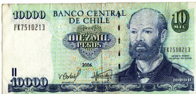 dez mil pesos chilenos antigos