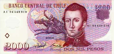 dois mil pesos chilenos antigos